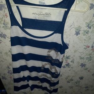 Women's Aeropastale Blue& White Tanktop